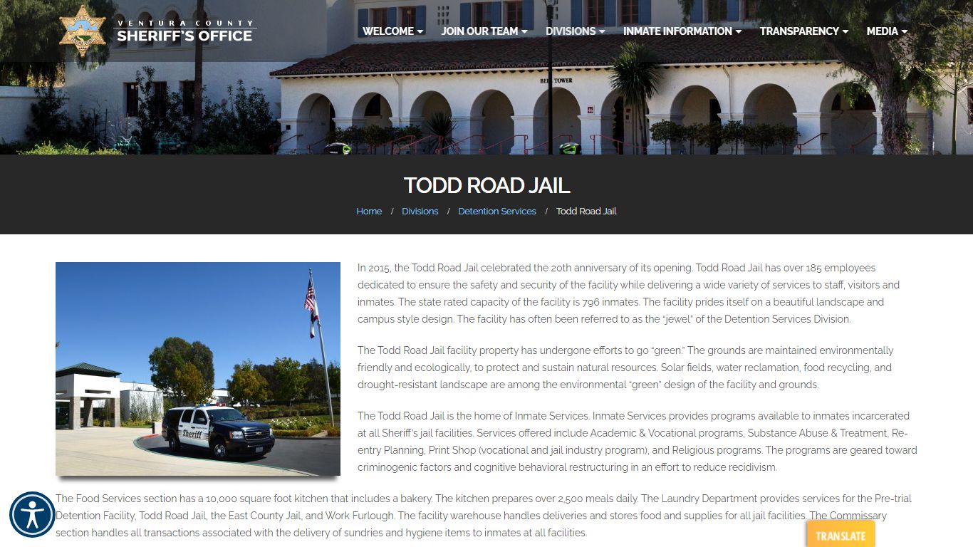 Todd Road Jail - Ventura County Sheriff's Office
